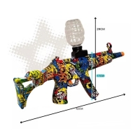 Pusca automata cu bile de gel, cu ochelari de protectie, 6000 munitie, incarcare USB, multicolor, Vivo 780-2